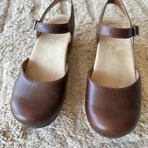 Dansko Brown Leather Mules